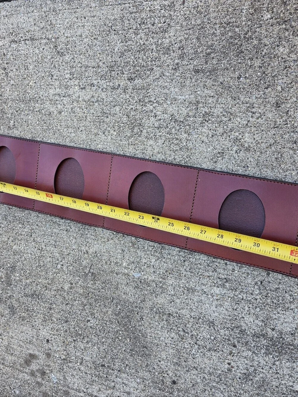 Vintage Genuine Leather Hanging Photo Strap Picture Frame